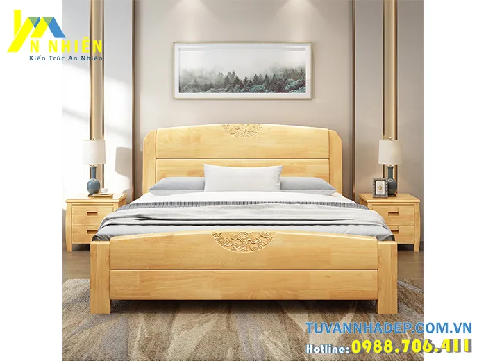 giường làm bằng gỗ sồi giá rẻ
