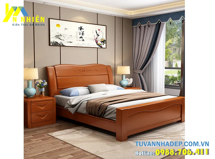 mẫu giường đẹp bằng gỗ