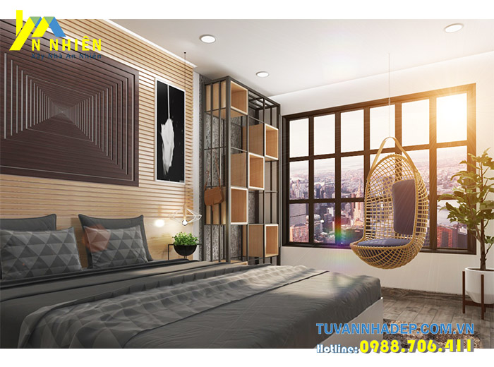 phòng ngủ hiện đại với gỗ mdf