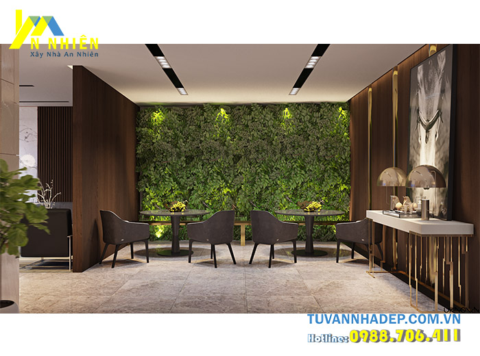 phòng khách hiện đại với gỗ mdf