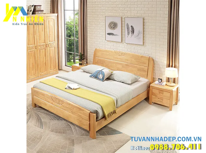 giường từ gỗ tần bì