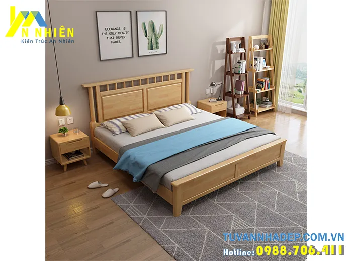 làm giường từ gỗ tần bì