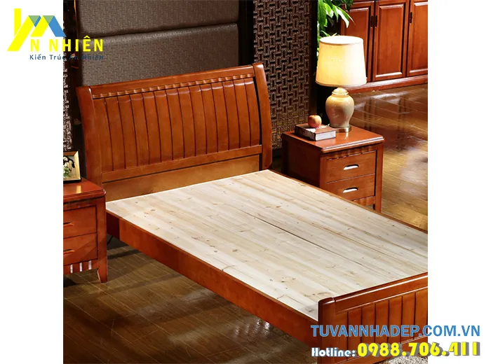 giường làm bằng gỗ tần bì