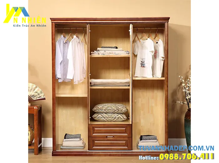 làm tủ áo từ gỗ tần bì