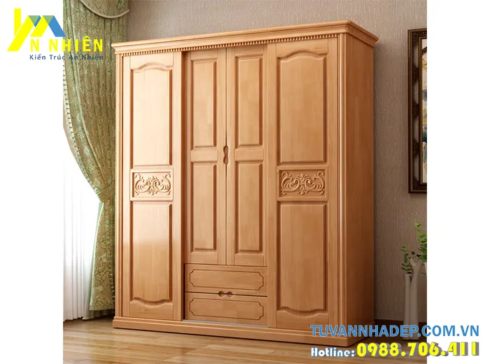 tủ áo đẹp từ gỗ tần bì