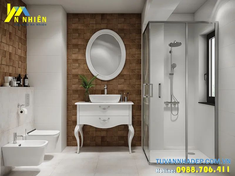 Thiết kế phòng tắm hiện đại: Với thiết kế phòng tắm hiện đại, bạn sẽ tận hưởng trải nghiệm tắm đẳng cấp và tinh tế. Với những tính năng hiện đại như ánh sáng chiếu sáng tốt, hệ thống tiện nghi thông minh và trang thiết bị chất lượng, phòng tắm hiện đại này chắc chắn sẽ làm bạn hài lòng.