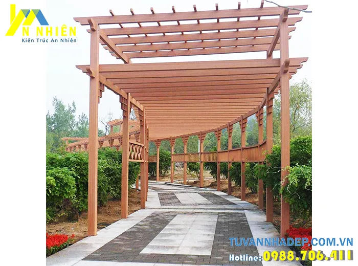 gỗ nhựa làm dàn treo