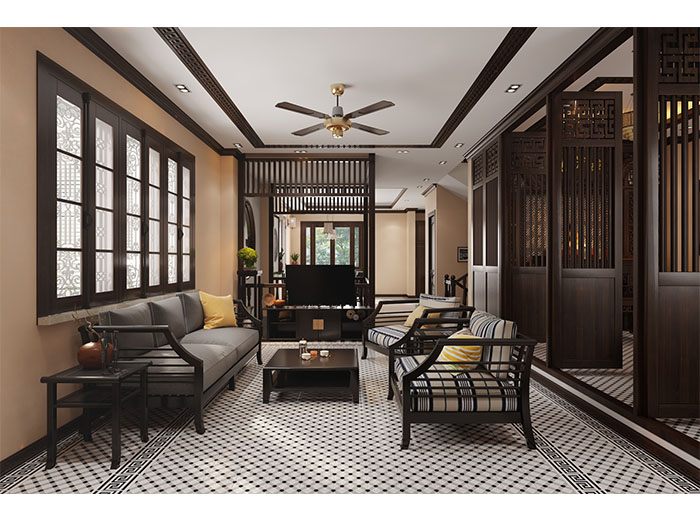 không gian phòng khách sang trọng