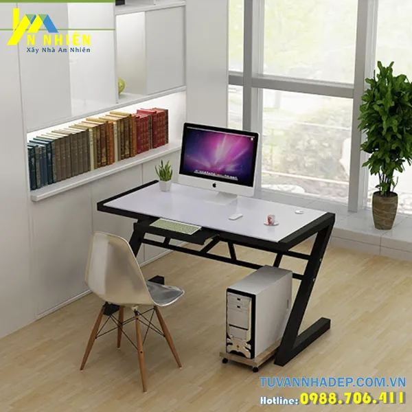 bàn làm việc chân sắt chữ Z