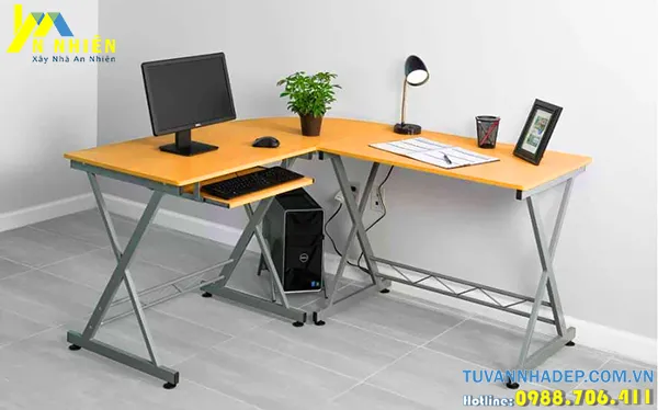 gỗ công nghiệp kết hợp với chân inox