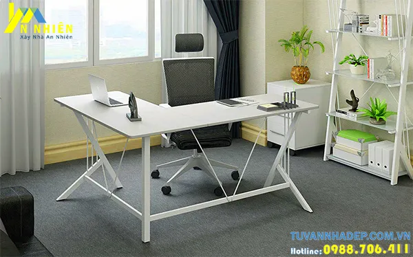 bàn làm việc mặt nhựa