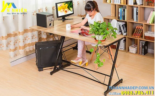 mẫu bàn làm việc phù hợp với không gian năng động
