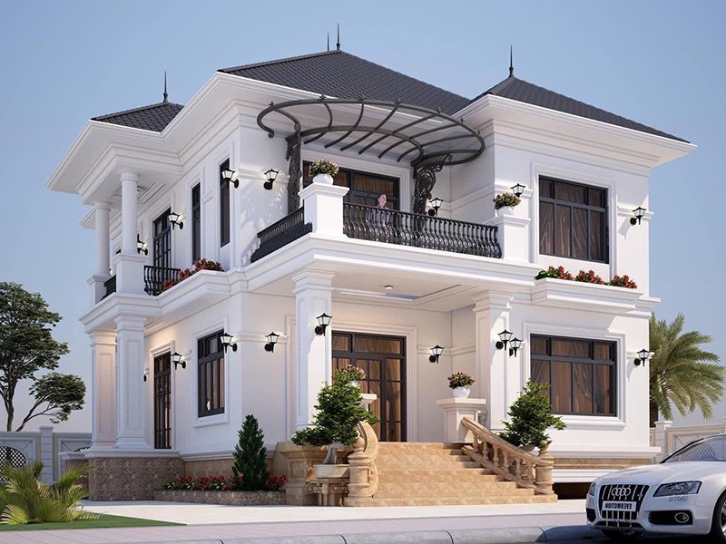 Mẫu biệt thự tân cổ điển 2 tầng diện tích 150m2