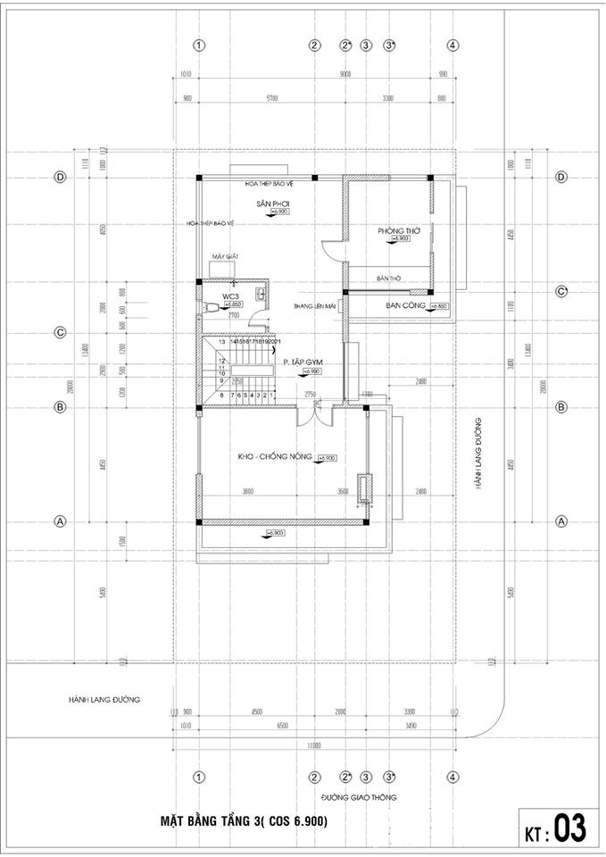 mặt bằng tầng 3