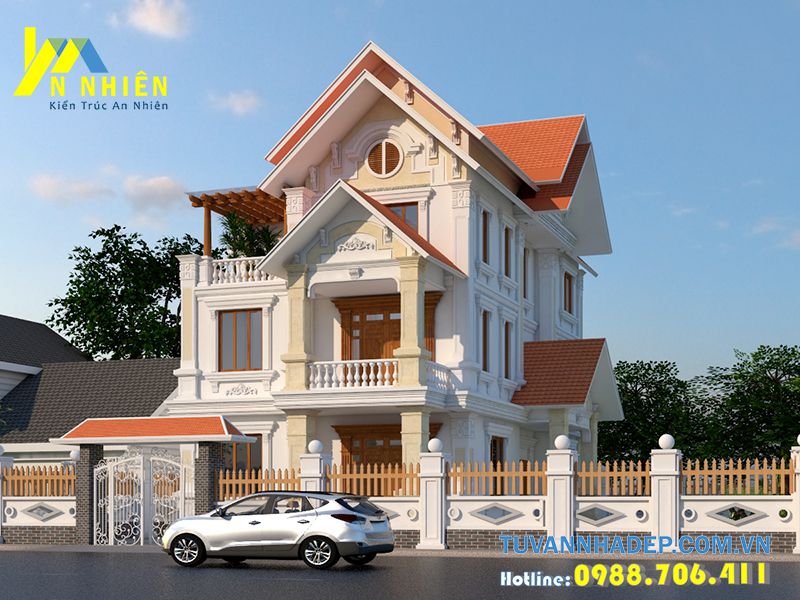 biệt thự 3 tầng mái thái