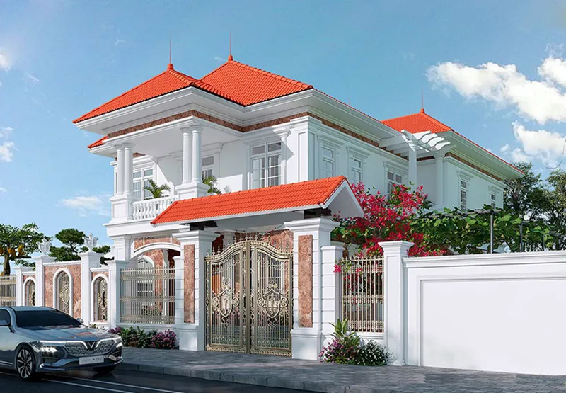 nhà phong cách tân cổ điển mái thái đang chiếm trọn lòng tin của gia chủ