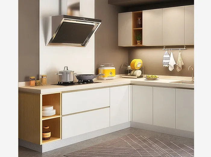 Hệ thống hút mùi cho không gian bếp thiết kế hiện đại nhỏ gọn