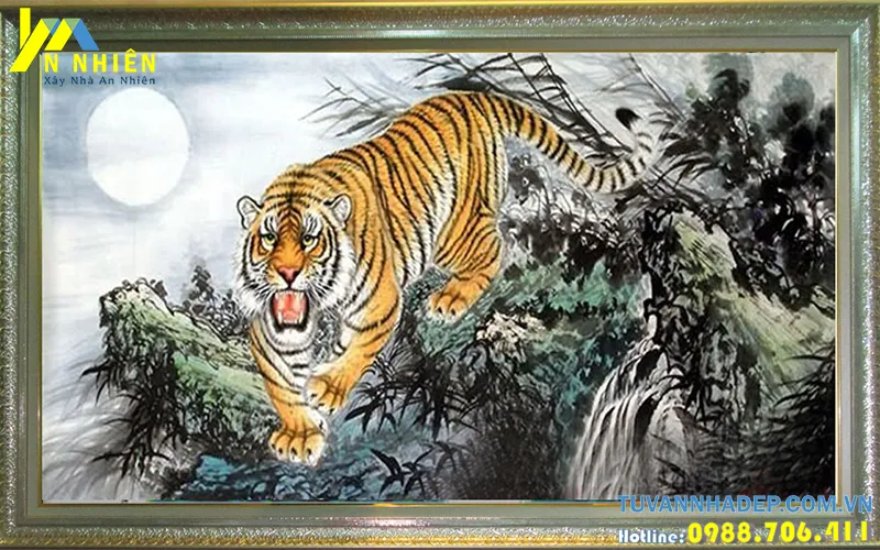 những tranh có hình thù dữ dằn không nên treo ở phòng khách
