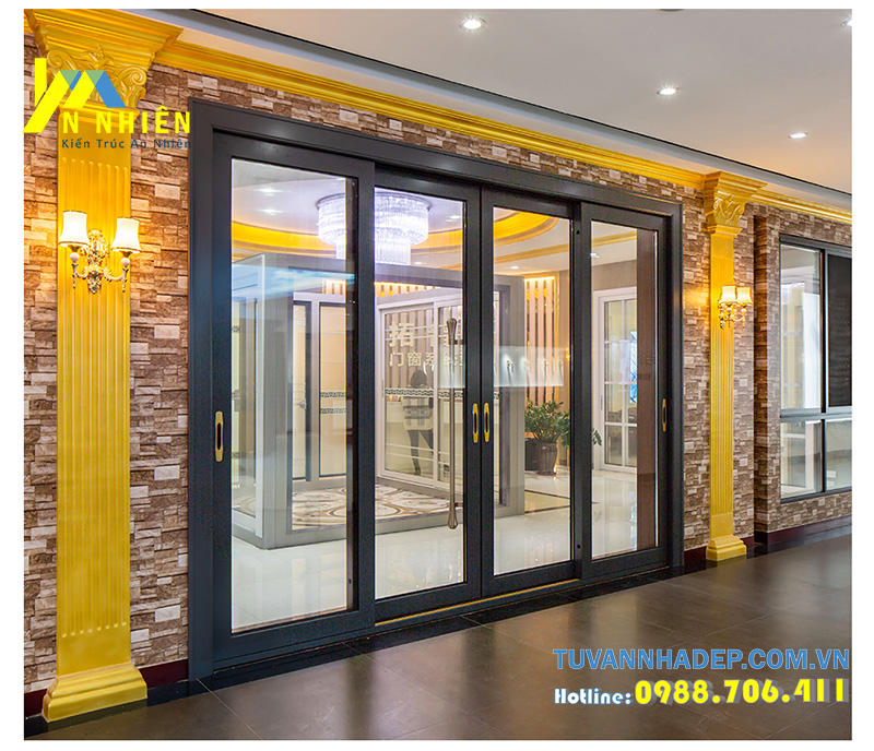 cửa lùa khung gỗ