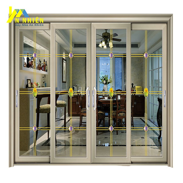 tạo điểm nhấn trên các tấm kính mang đến sự độc đáo thu hút cho cửa