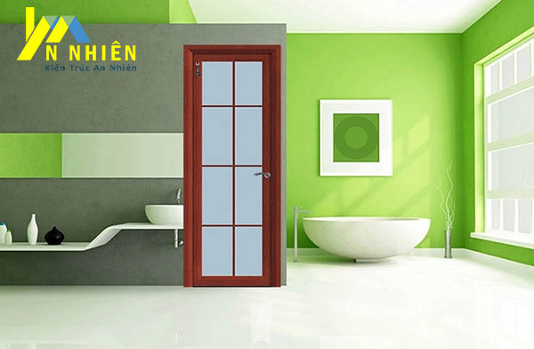 hình ảnh cửa nhà tắm bằng gỗ tự nhiên