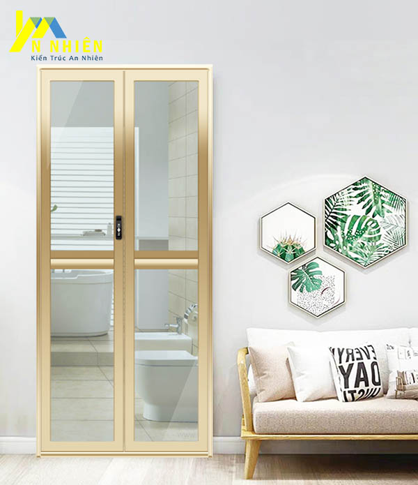mẫu cửa nhà tắm bằng nhôm kính