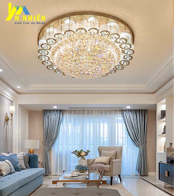 đèn chùm pha lê đẹp cho phòng khách