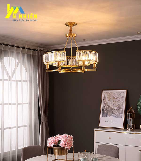 hình ảnh đèn chùm đẹp cho phòng khách