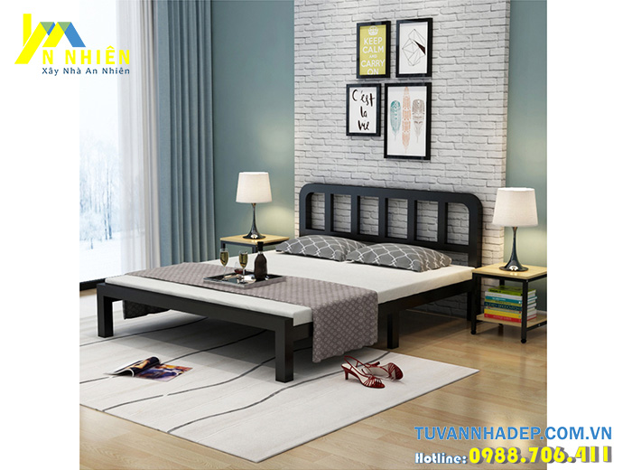 mẫu giường rẻ gỗ công nghiệp