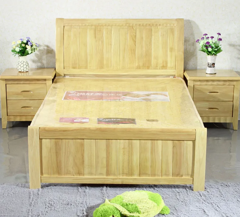 giường làm từ gỗ thông ghép