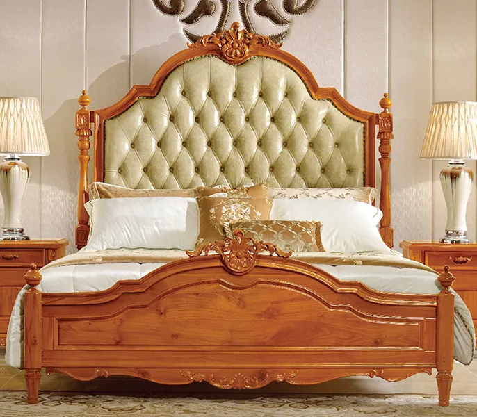 giường đẹp từ gỗ thông vàng