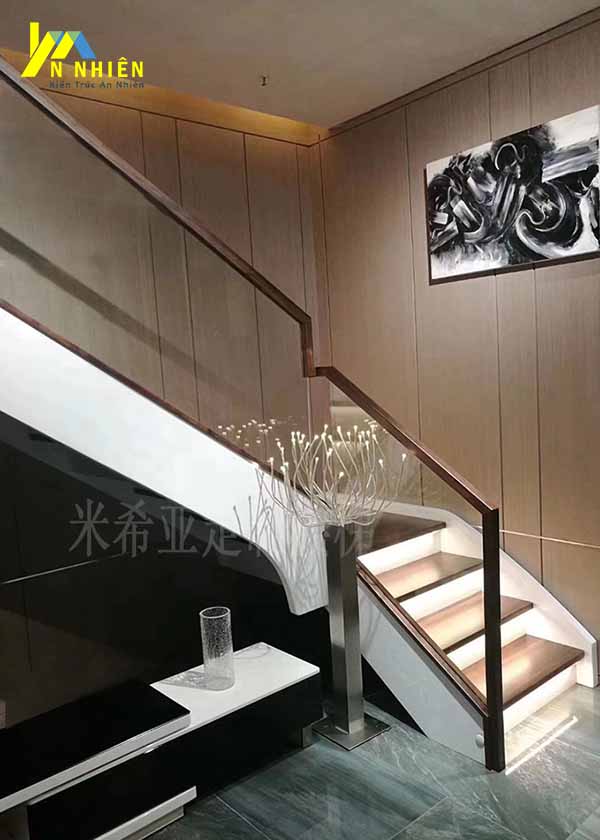 hình ảnh lan can tay vịn gỗ