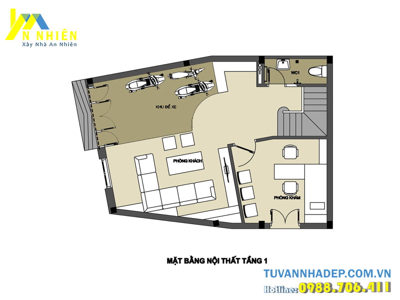 Mặt bằng nhà phố 72m2