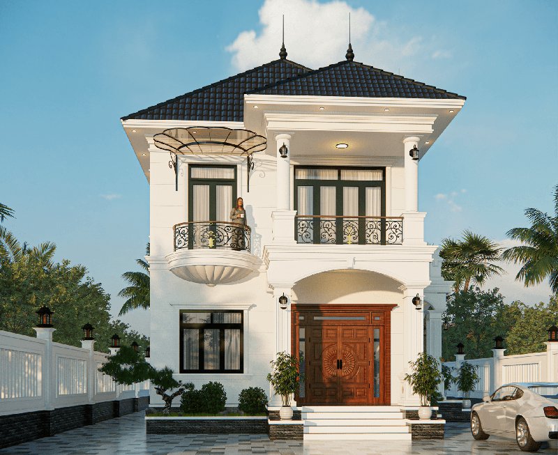 mẫu biệt thự tân cổ điển 150m2