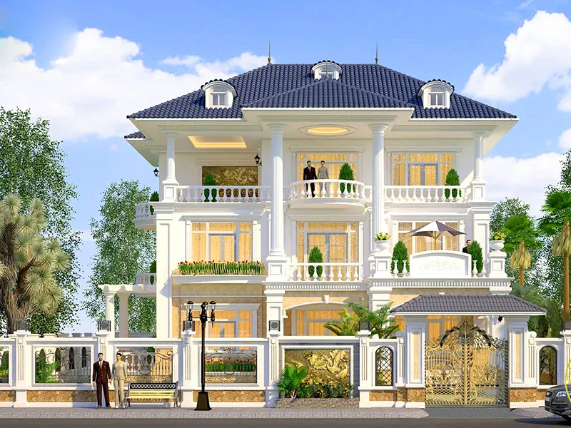 biệt thự 3 tầng tân cổ điển