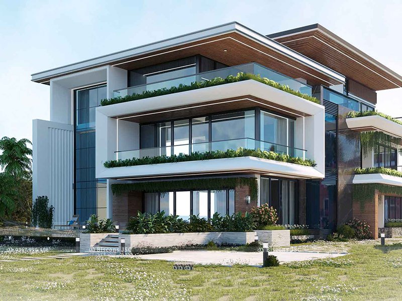 thiết kế biệt thự vườn 3 tầng 2 mặt tiền 150m2