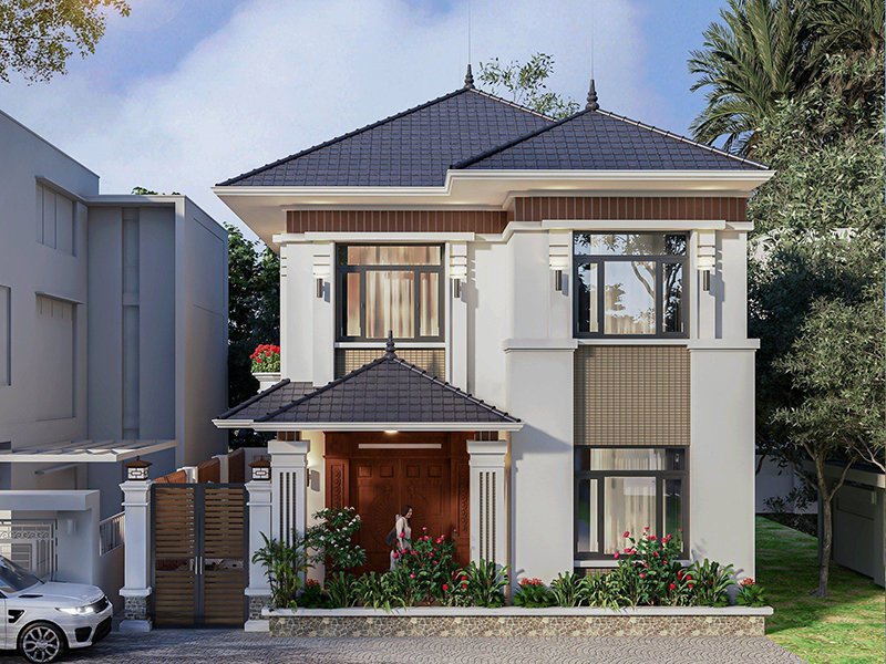 mẫu biệt thự 2 tầng hiện đại