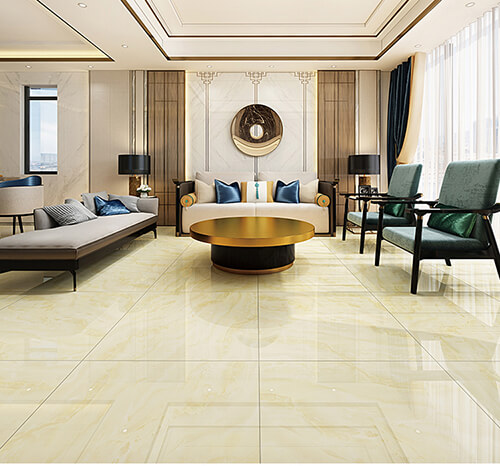 phòng khách lát gạch men đẹp - mẫu 13