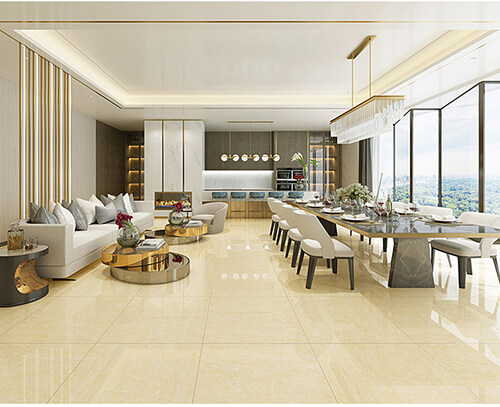 phòng khách lát gạch men đẹp - mẫu 15