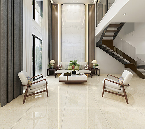 phòng khách lát gạch men đẹp - mẫu 17