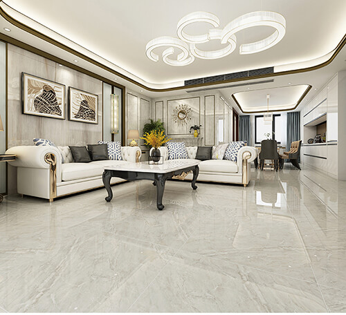 phòng khách lát gạch men đẹp - mẫu 18