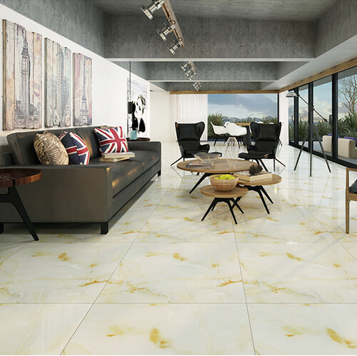 phòng khách lát gạch men đẹp - mẫu 9