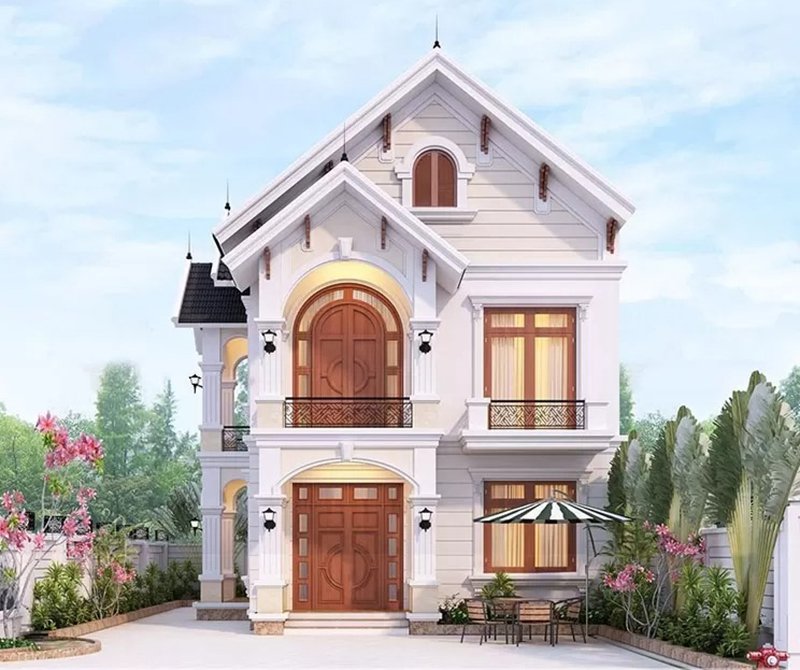 mau nha 2 tang mai thai 100m2