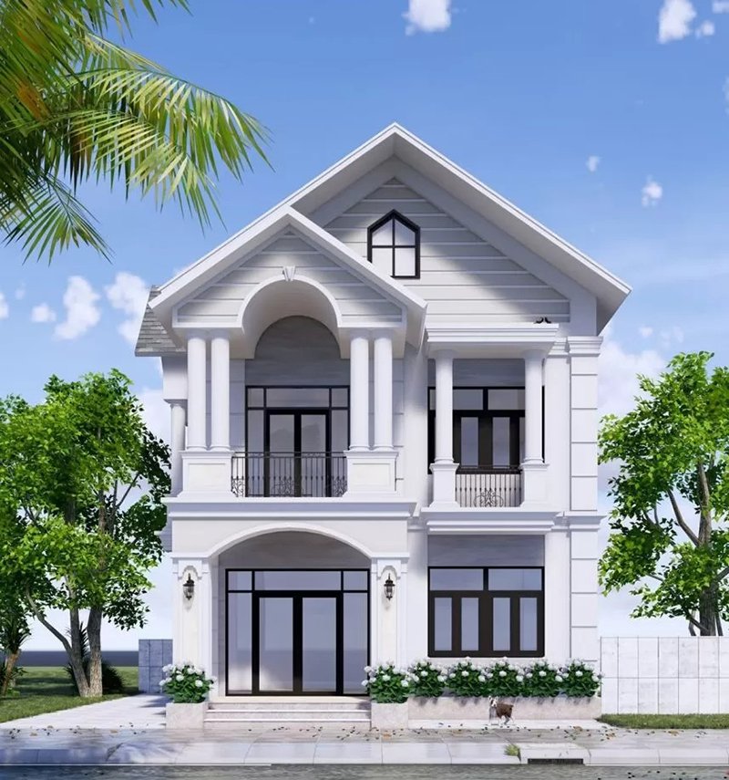 Mặt tiền nhà 2 tầng 100m2 không gian mở