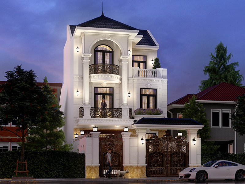 thiết kế biệt thự 3 tầng đẹp
