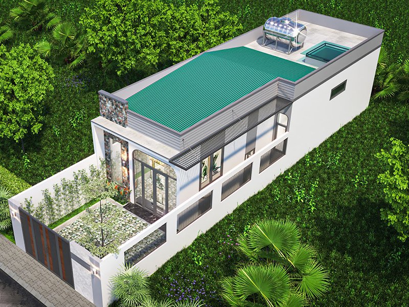 mẫu nhà ống cấp 4 5x20