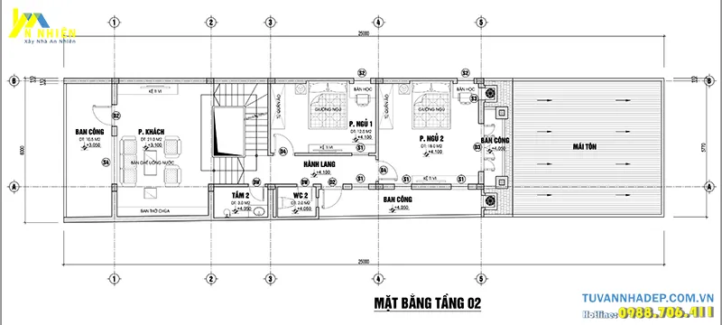 Bản vẽ mặt bằng nhà ống