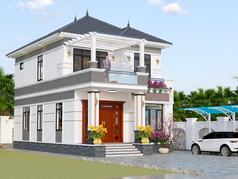 Mẫu biệt thự 2 tầng nhật đẹp