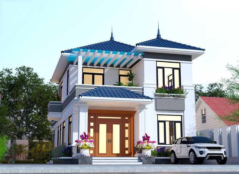mẫu biệt thự đẹp 140m2