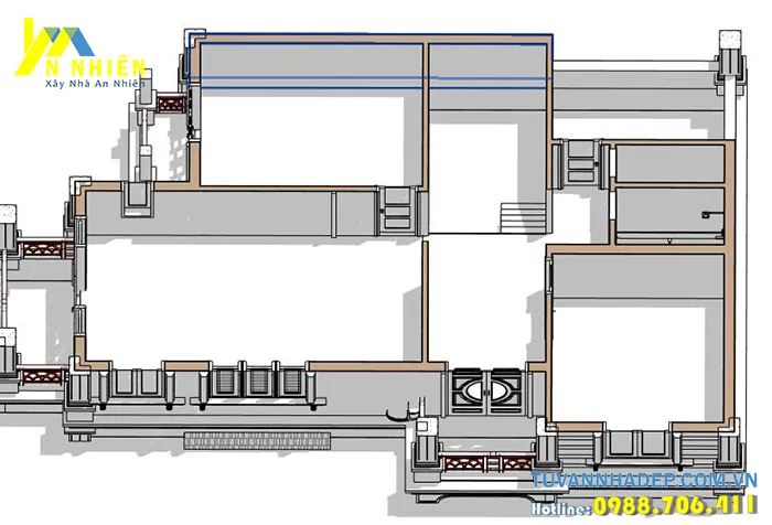 Bản vẽ mặt bằng biệt thự mái thái